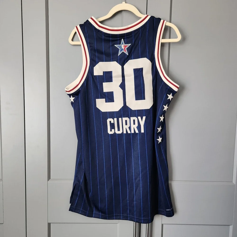 New NBA Stephen Curry All-Star Jersey 2024 Jordan Brand Blue Swingman Men's M